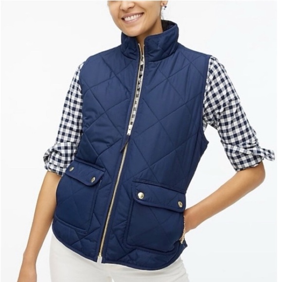 J.CREW | EXCURSION NAVY BLUE QUILTED PRIMALOFT PUFFER VEST EXTRA SMALL - Picture 2 of 8